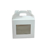 Cajas Tipo Lonchera Blanca  Mini Con Ventana 11x10x10 cms