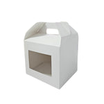 Cajas Tipo Lonchera Blanca  Mini Con Ventana 11x10x10 cms