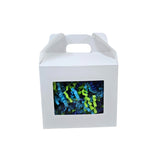 Cajas Tipo Lonchera Blanca  Mini Con Ventana 11x10x10 cms