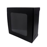 Caja Regalo Negro Con Ventana 16x16x7 Cms