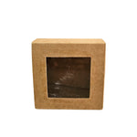 Caja Tipo Cerillo Kraft con Ventana 8x8x3 Con 5