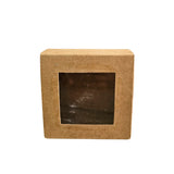 Caja Tipo Cerillo Kraft con Ventana 8x8x3 Con 5