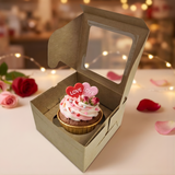 Caja Quequito o Cupcake Individual Kraft 11x11x7 Cms C/10
