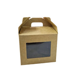 Cajas Tipo Lonchera Kraft Mini Con Ventana 11x10x10 cms