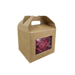 Cajas Tipo Lonchera Kraft Mini Con Ventana 11x10x10 cms