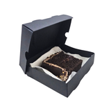 Caja Rebanada de Pastel Negra 11.5x14x3.5 Cms C/52