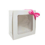 Caja Regalo Blanca Con Ventana 16x16x7 Cms