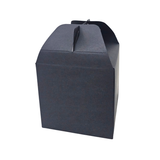 Caja Tipo Lonchera Negra Mini Con Ventana 11x10x10 cms