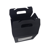 Caja Tipo Lonchera Negra Mini Con Ventana 11x10x10 cms