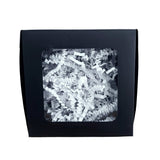 Caja Regalo Negro Con Ventana 16x16x7 Cms