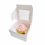 Caja para Quequito o Cupcake Individual Blanca C/10