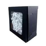Caja Regalo Negro Con Ventana 16x16x7 Cms