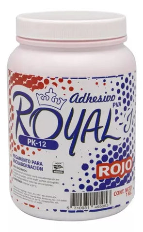 Pegamento Para Blocks Y Encuadernar Color Rojo 1 Kg Royal