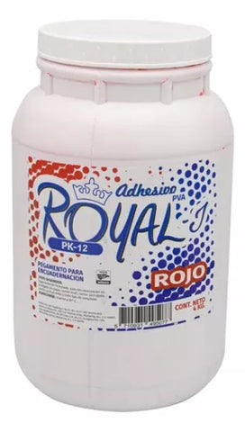 Pegamento Para Blocks Y Encuadernar Color Rojo 4 Kg Royal