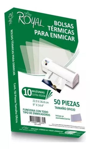 Mica Térmica 10 Mil. Royal Oficio Con 50 Extra Rígida