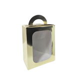 Caja Dulcera Dorada Con Ventana Frontal 11x6.4x14 Cms