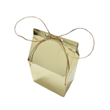 Caja Dulcera Mini Dorada con Yute