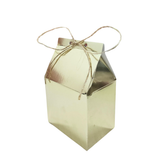 Caja Dulcera Mini Dorada con Yute