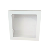 Caja Chica Para Pastel Blanca Con Ventana 22x22x9.6 Cms C/2