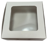 Caja Regalo Blanca Con Ventana 13x13x6 Cms C/2