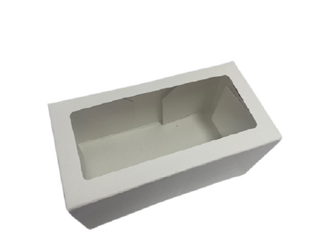 Caja para 2 Quequitos o Cupcakes Blanca Con 5