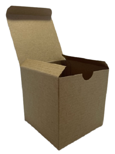 Caja de regalo de presentación. Kraft. 10x10x13.5cm