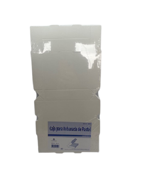 Caja Rebanada de Pastel Blanca  Cms C/52 – Regem