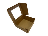 Caja Regalo Kraft Con Ventana 13x13x6 Cms C/2