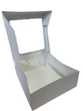 Caja Chica Para Pastel Blanca Con Ventana 22x22x9.6 Cms C/2