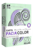 Papel Facia Bond Colores Carta Para Impresión 75gr - Paquete Con 500 Hojas