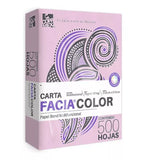 Papel Facia Bond Colores Carta Para Impresión 75gr - Paquete Con 500 Hojas